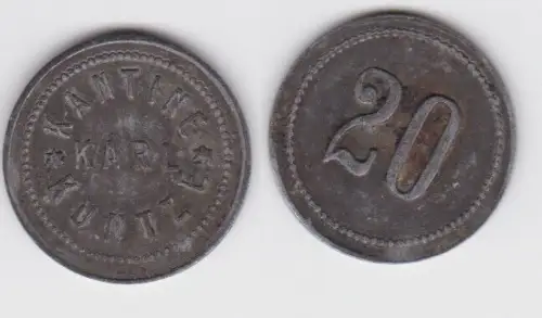 seltene 20 Wertmarke Karl Kantine ohne Jahr (141047)