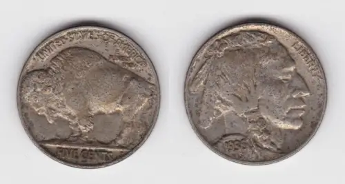 5 Cents Kupfer Nickel Münze USA 1936 (141766)