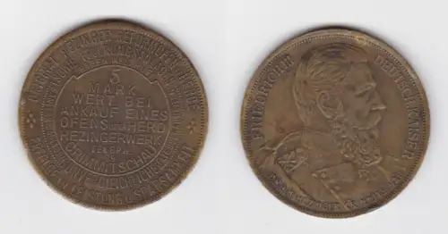 seltene 5 Mark Wertmarke Hezinger Hezingerwerk Rabattmarke Crimmitschau (137200)
