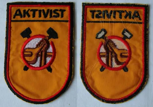 DDR Aufnäher Stoffabzeichen Aktivistenabzeichen VEB Aktivist (124243)