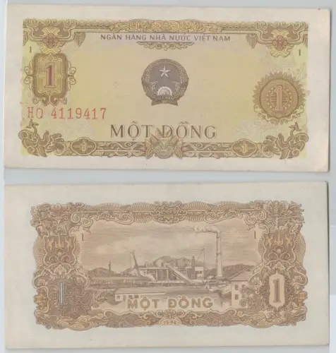 1 Dong Banknote Vietnam 1976 Pick 80 fast UNC (140423)