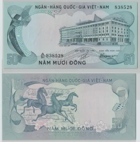 50 Dong Banknote South Vietnam (1972) Pick 30 UNC (140064)