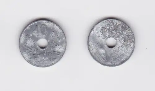 10 Centimes Zink Münze Frankreich 1943 (122953)