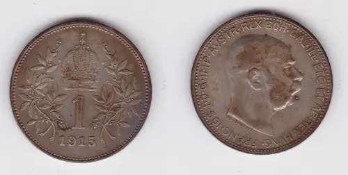 1 Krone Silber Münze Österreich 1915 (133794)
