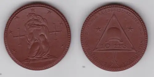 10 Mark Porzellan Medaille Einheitsverband um 1923 (133540)