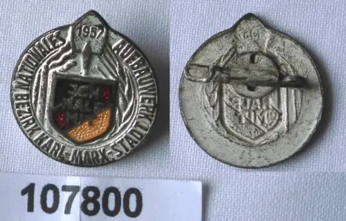 DDR Abzeichen Nationales Aufbauwerk Karl Marx Stadt Silber 1957 (107800)