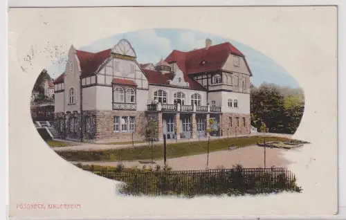 905151 Passepartout Ak Pössneck Kinderheim 1917
