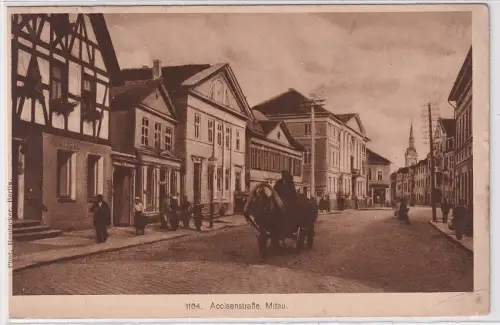 89166 Feldpost Ak Mitau - Accisenstraße 1917
