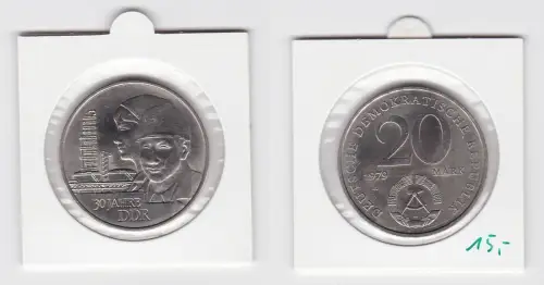DDR Gedenk Münze 20 Mark 30.Jahrestag der DDR 1979 Stempelglanz (133619)