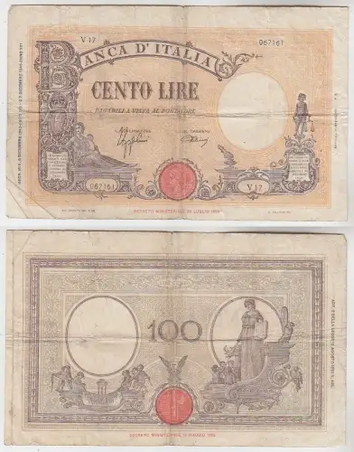 100 Lire Banknote Italien 7 Dezember 1942 (115207)