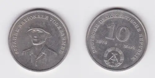 DDR Gedenk Münze 10 Mark 20 Jahre Nationale Volksarmee NVA 1976 (121325)