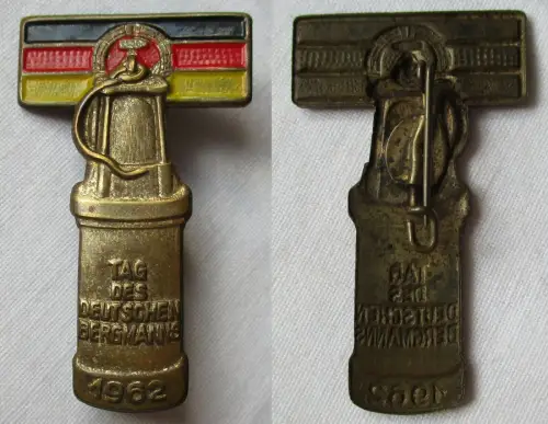 seltenes DDR Blech Abzeichen Tag des deutschen Bergmanns 1962 (113177)