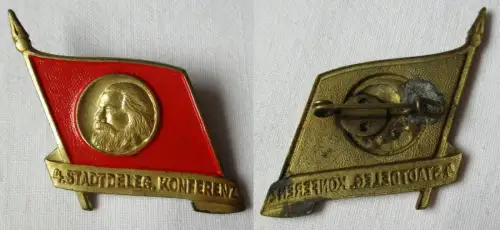 DDR Abzeichen 4. Stadtdelegierten Konferenz Karl Marx (142068)