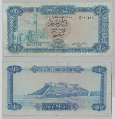 1 Dinar Banknote Libyen Libya (1971-1972) Pick 35 (153214)