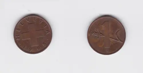 1 Rappen Kupfer Münze Schweiz 1995 B (120084)