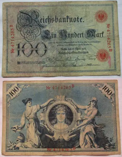 100 Mark Reichsbanknote Deutsches Reich 17.April 1903 (143569)