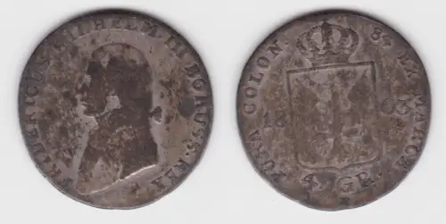 1/6 Taler Silber Münze Preussen Friedrich Wilhelm III 1803 (140164)