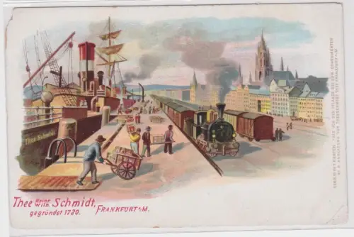 901337 Reklame AkLithographie  Frankfurt am Main Thee Schmidt um 1900