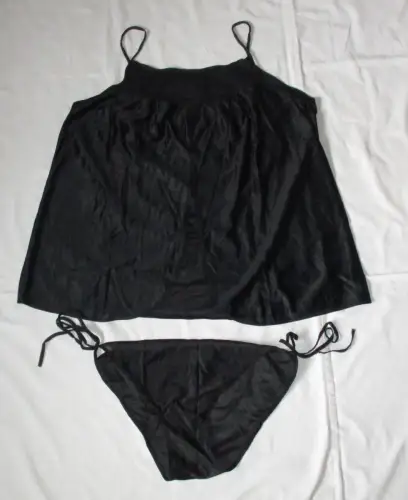 DDR Dessous Negligé + Slip schwarz Spitze Dederon Gr. m88 Graziella (158349)
