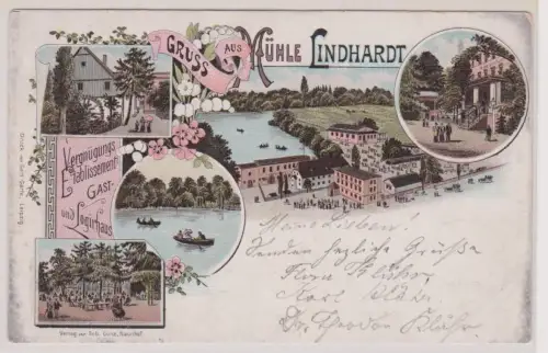 51386 Ak Lithographie Gruß aus Mühle Lindhardt 1896