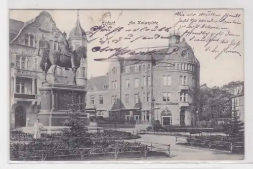 30749 Ak Erfurt Café Hohenzollern am Kaiserplatz 1908