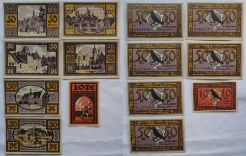 7 Banknoten Notgeld Stadt Merseburg 1921 (106956)