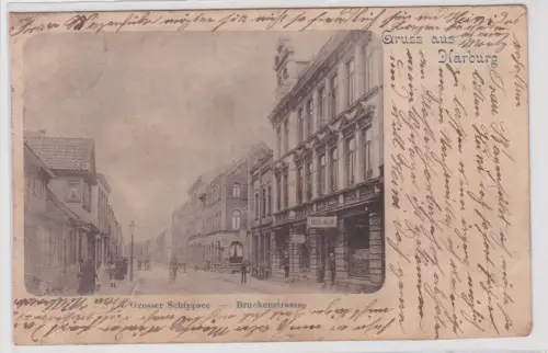 901739 Ak Gruß aus Harburg großer Schippsee Brückenstraße um 1905