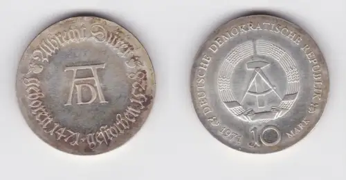 DDR Gedenk Silber Münze 10 Mark Albrecht Dürer 1971 (160668)