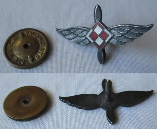 seltenes emailliertes Luftsport Abzeichen Kroatien um 1940 (138339)