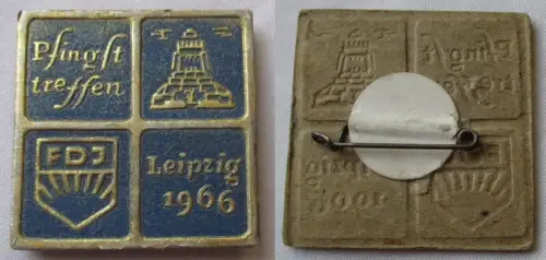 seltenes DDR Papp Abzeichen FDJ Pfingsttreffen Leipzig 1966 (161680)