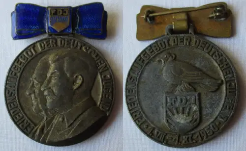 DDR Medaille Friedensaufgebot der Deutschen Jugend FDJ 1950 (161896)