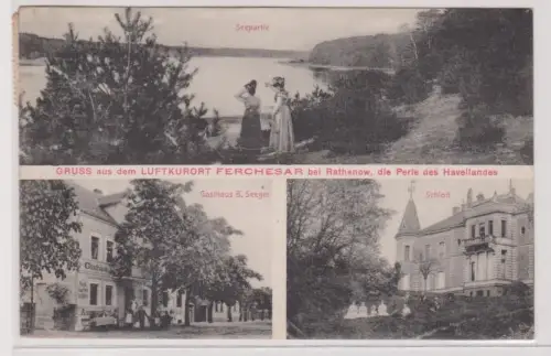 900405 Mehrbild Ak Gruß aus dem Luftkurort Ferchesar bei Rathenow Gasthaus usw. 