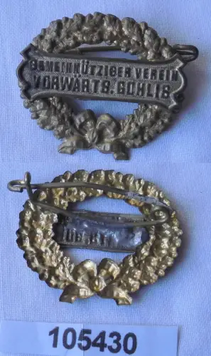 altes Abzeichen Gemeinnütziger Verein Vorwärts Gohlis um 1910 (105430)
