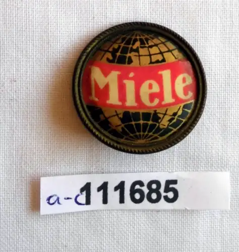 altes Blech Abzeichen Firmen Reklame Miele um 1930 (111685)