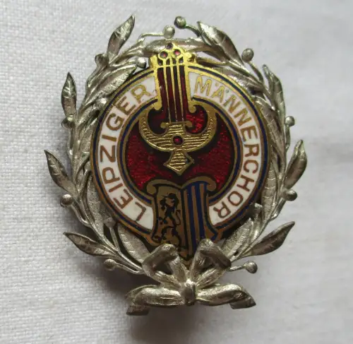 emailliertes Abzeichen Gesangsverein Leipziger Männerchor um 1900 (118832)