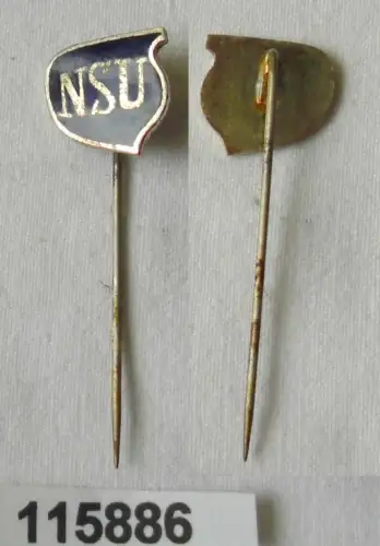 alte emaillierte Anstecknadel NSU Motorradwerk Neckarsulm um 1949 (115886)