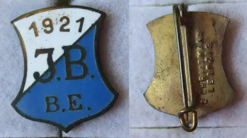 seltenes emailliertes Abzeichen Verein J.B. Böhlitz Ehrenberg 1921 (129939)
