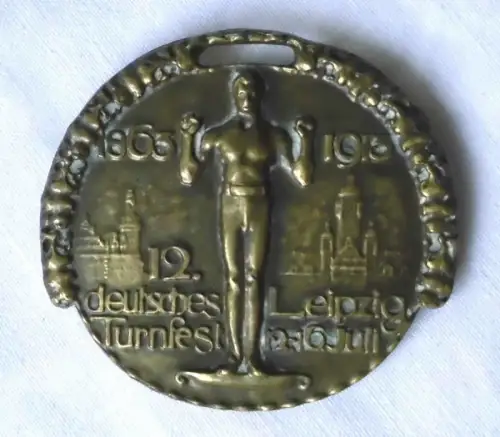 seltenes Abzeichen 12. Deutsches Turnfest Leipzig 1913 (113454)
