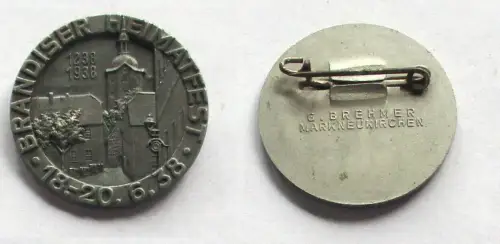seltenes Abzeichen Brandiser Heimatfest 1238 18.-20. Juni 1938 (132866)