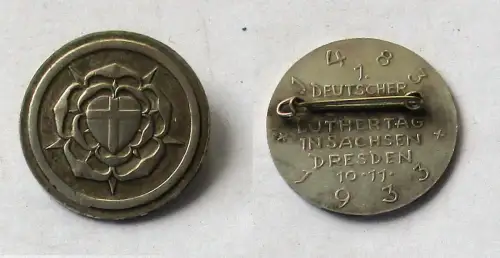 seltenes Abzeichen 1. Deutscher Luthertag in Sachsen Dresden 1483-1933 (132761)