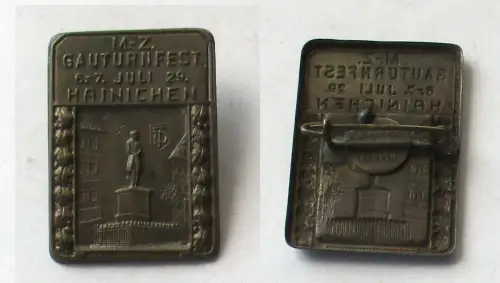seltenes Abzeichen M.-Z. Gauturnfest Hainichen 6.-7. Juli 1929 (132832)