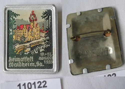 seltenes gesticktes Abzeichen Heimatfest Waldheim 1939 (110122)