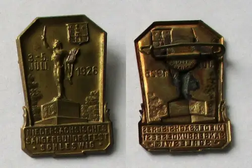 seltenes Abzeichen Niedersächsisches Sängerbundesfest Schleswig 1926 (132808)