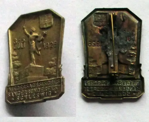 seltenes Abzeichen Niedersächsisches Sängerbundesfest Schleswig 1926 (132613)