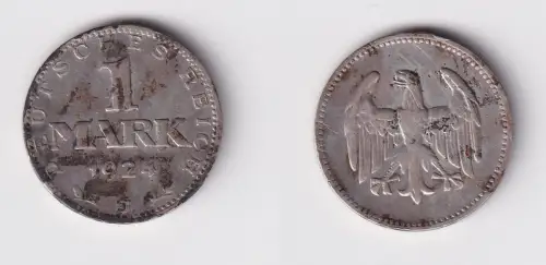 1 Reichsmark Silber Münze Weimarer Republik 1924 J ss (129136)