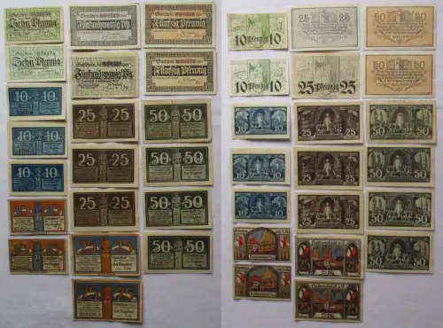 20 Banknoten Notgeld Halberstadt Harz 1920-1921 (168617)