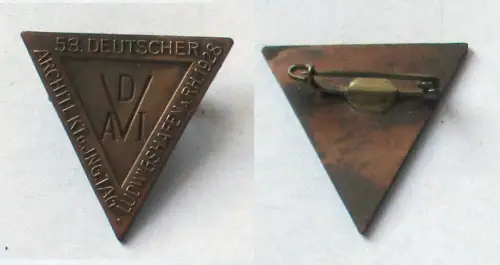 Abzeichen 53. Deutscher Architekten & Ingenieur Tag Ludwigshafen 1928 (132968)