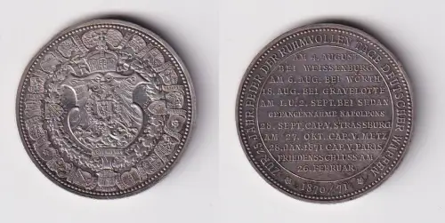 Preussen Medaille Silber 25 Jahrfeier dt.frz. Krieg 1870/71, 1896 (140623)