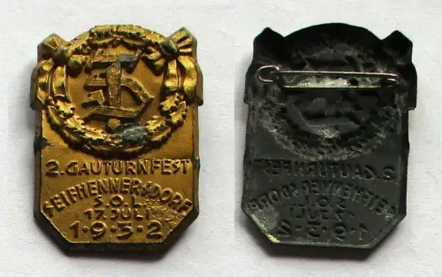 seltenes Abzeichen 2. Gauturnfest Seifhennersdorf 17. Juli 1932 (133027)