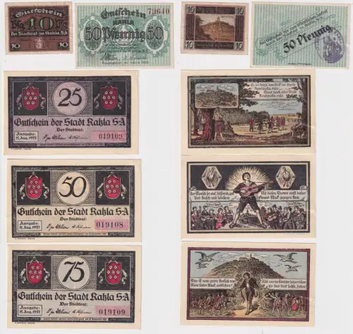 5 Banknoten Notgeld Stadt Kahla 1920/1921 (169106)
